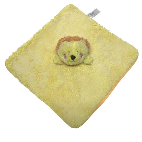 Animal Adventure 2017 Lion Lovey Security Blanket Yellow Orange Plush Baby Toy - Picture 1 of 7